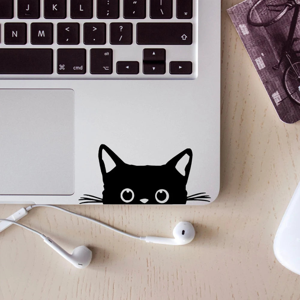 Cat Wall Decal Cat Stickers Cute Computer Laptop Vinyl Sticker Animal Light Switch Art Decals Kids Rooms Removable