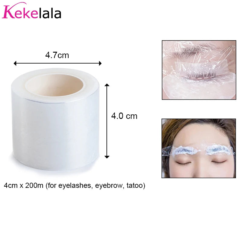 200m/Roll ClearTattoo Wrap Cover Eyelash Extension Glue Remover Lash Perm Lifting Film Microblade Makeup Tool