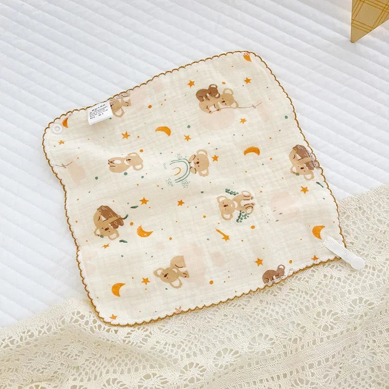 Cotton Baby Face Towel Newborn Baby Items 4 Layer Muslin Baby Bibs Handkerchief Soft Saliva Towel Triangle Feeding Burp Cloths