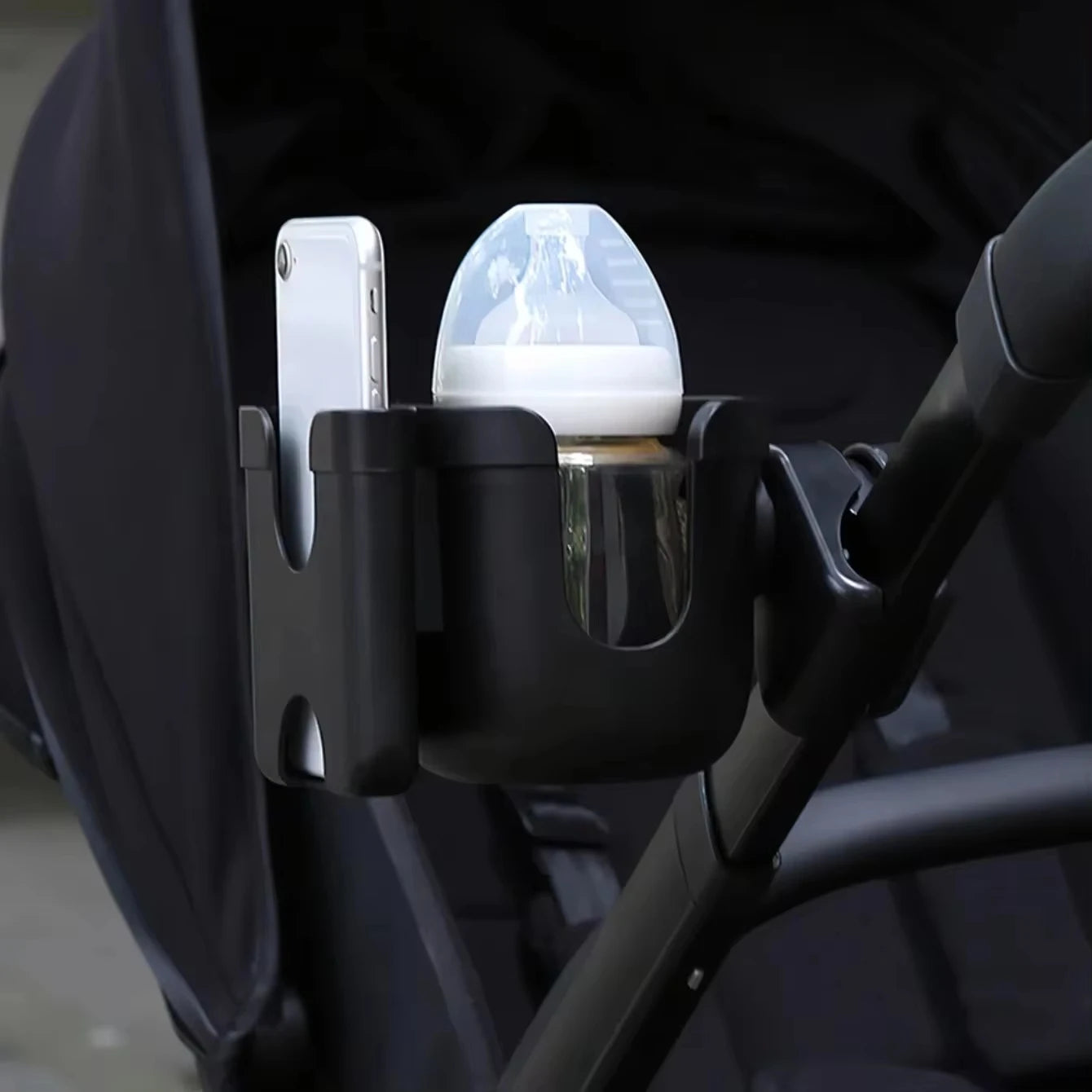 Pram Cup Holders Children's Stroller Bottle Holders Pram Bottle Holders Anti-Slip Design Pram Accessories Mobile Phone Holders