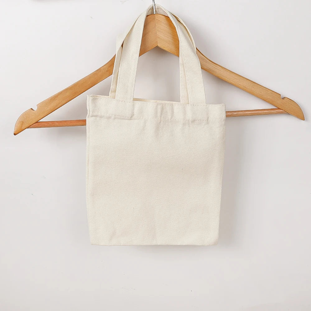 Casual Canvas Bag Large Capacity Shoulder Bags Shopper Fashion EcoTote Cotton Cloth Reusable DIY Linen Handbags for Women Man