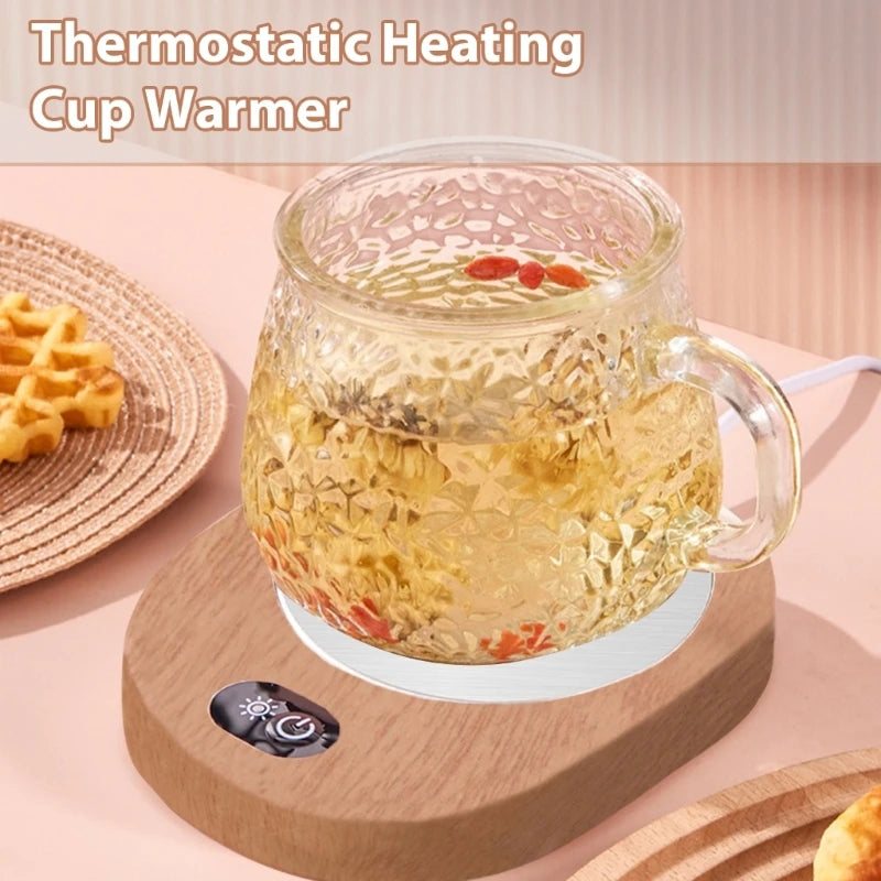 Cup Pad Temperature Control Cup Warmer Electric Heating Coasters for Cup