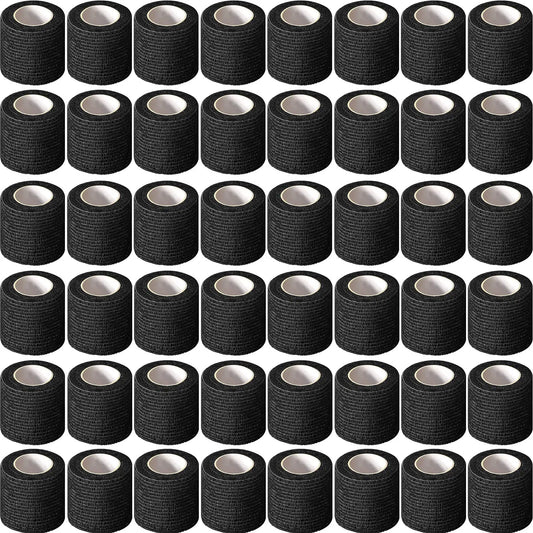 Wholesale Black Tape Tattoo Handle Bandage Anti-slip Athletic Nonwoven Waterproof Disposable Self-adhesive Elastic Bandage