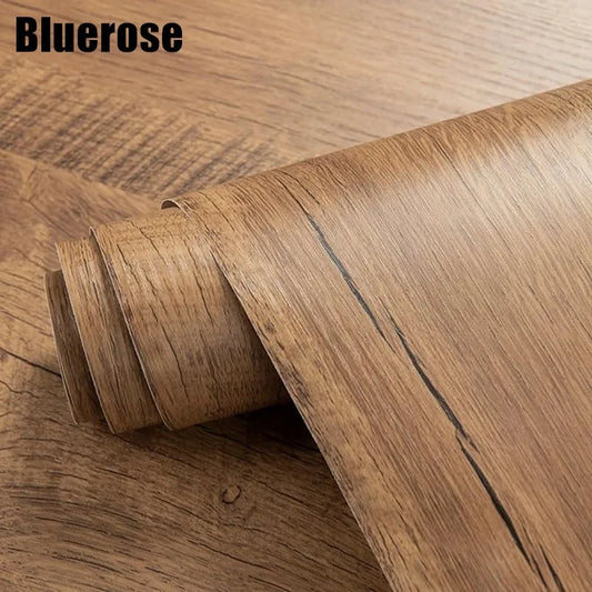 Vintage Waterproof Self Adhesive PVC Wallpaper Furniture Cabinets Vinyl Decorative Film Wood Grain Stickers for Diy Home Decor