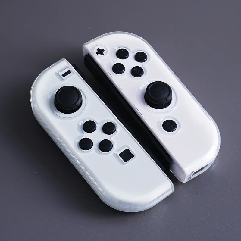 Transparent Bling Case Protective Cover Shell for Nintendo Switch NS Oled Joy-Con Glitter Crystal Matte Clear TPU Soft Protector