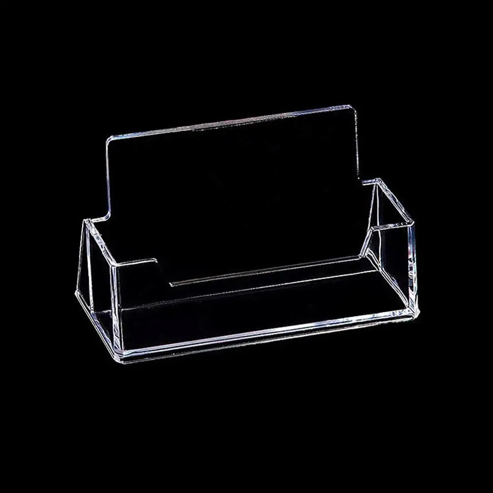 New 1 Pcs Clear Desk Shelf Box Storage Display Stand Acrylic Plastic Transparent Desktop Business Card Holder Place Card Holder