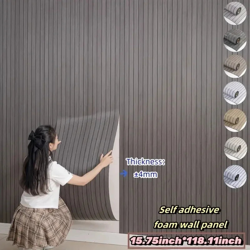 1 Roll Self-adhesive Wall Panel Sxp Foam Stickers Peel and Stick 3d Wall Sticker Easy to Diy Suitable for Ceiling, Living Room