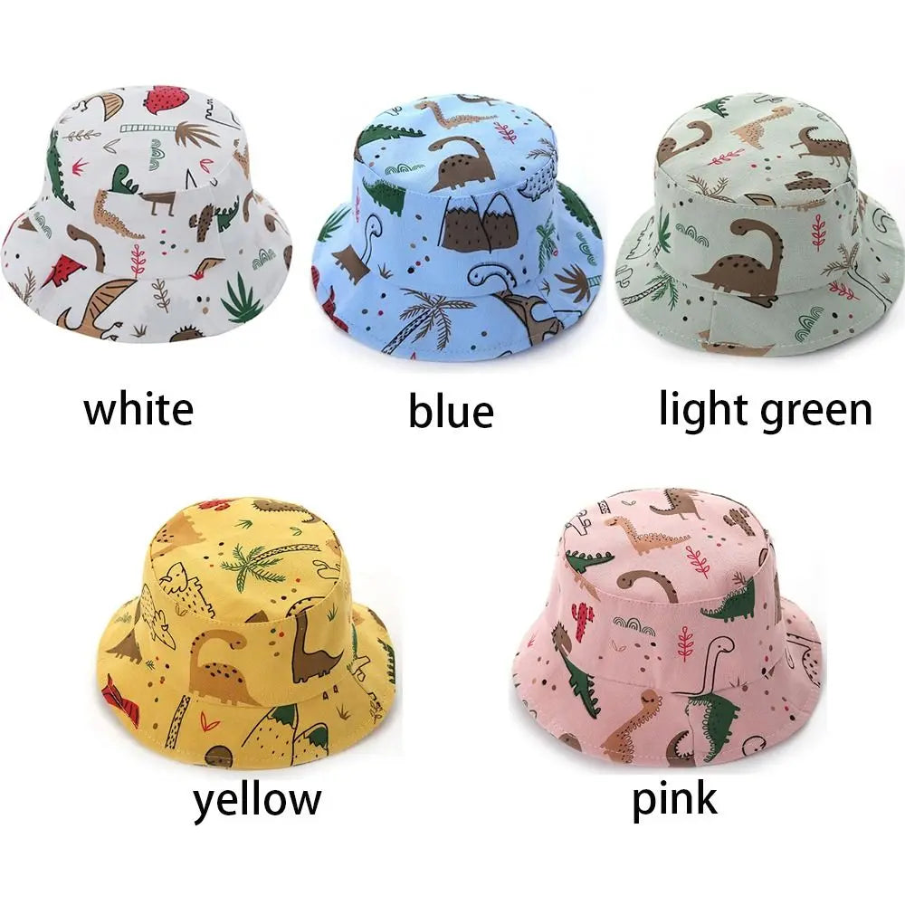 Boy Girl Animal Infant Fisherman Hat Dinosaur Print Baby Bucket Caps Summer Toddler Panama Sun Cap Bonnet