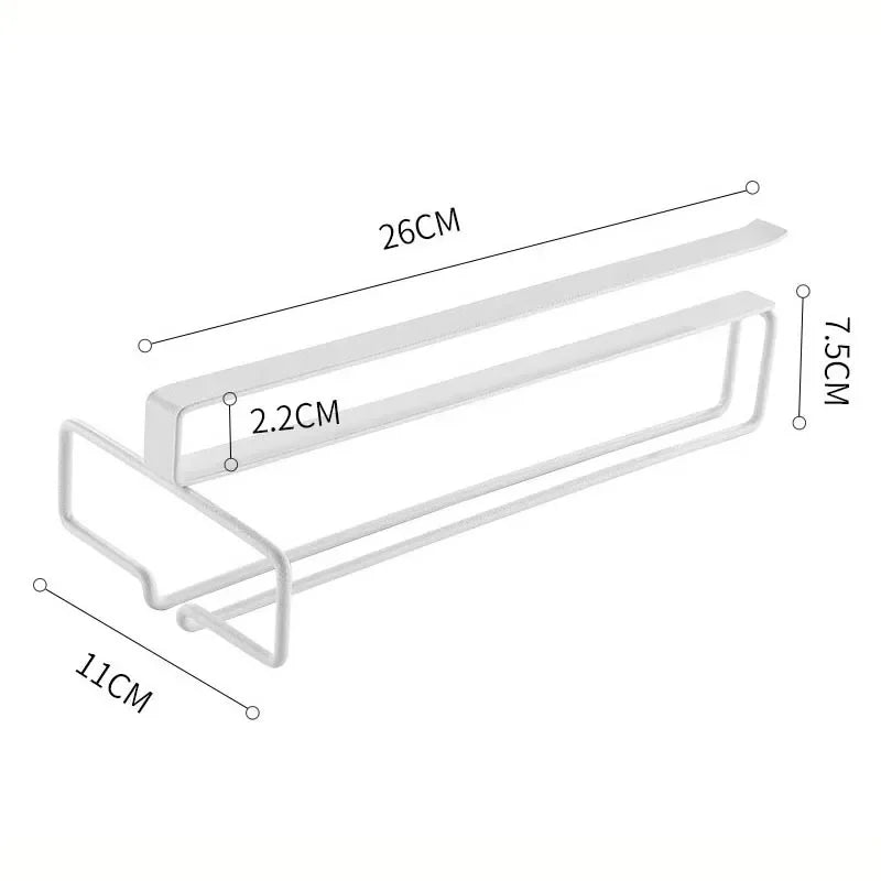 No Drilling Metal Wine Glass Holder - Stemware Rack for Under Cabinet Storage Kitchen Organization Kitchen/Bar Storage Supplies