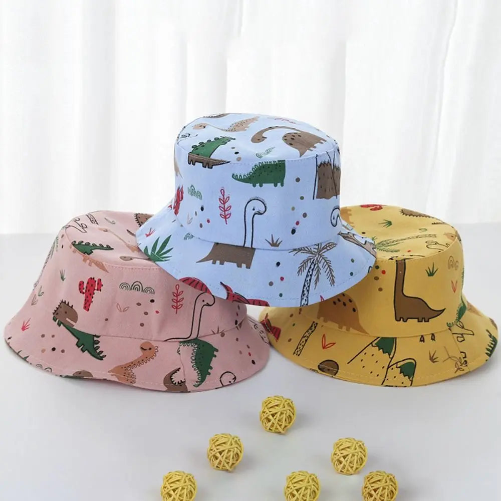 Boy Girl Animal Infant Fisherman Hat Dinosaur Print Baby Bucket Caps Summer Toddler Panama Sun Cap Bonnet