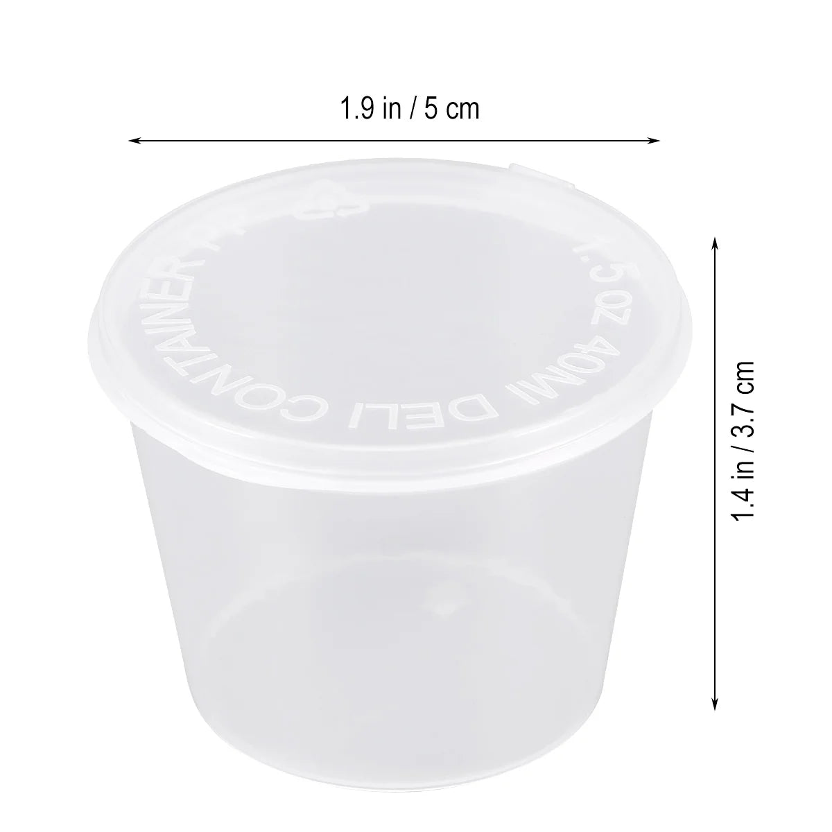 50PCS 25ml Disposable Plastic Portion Cups Clear Portion Container with Lids for Jelly Yogurt Mousses Sauce