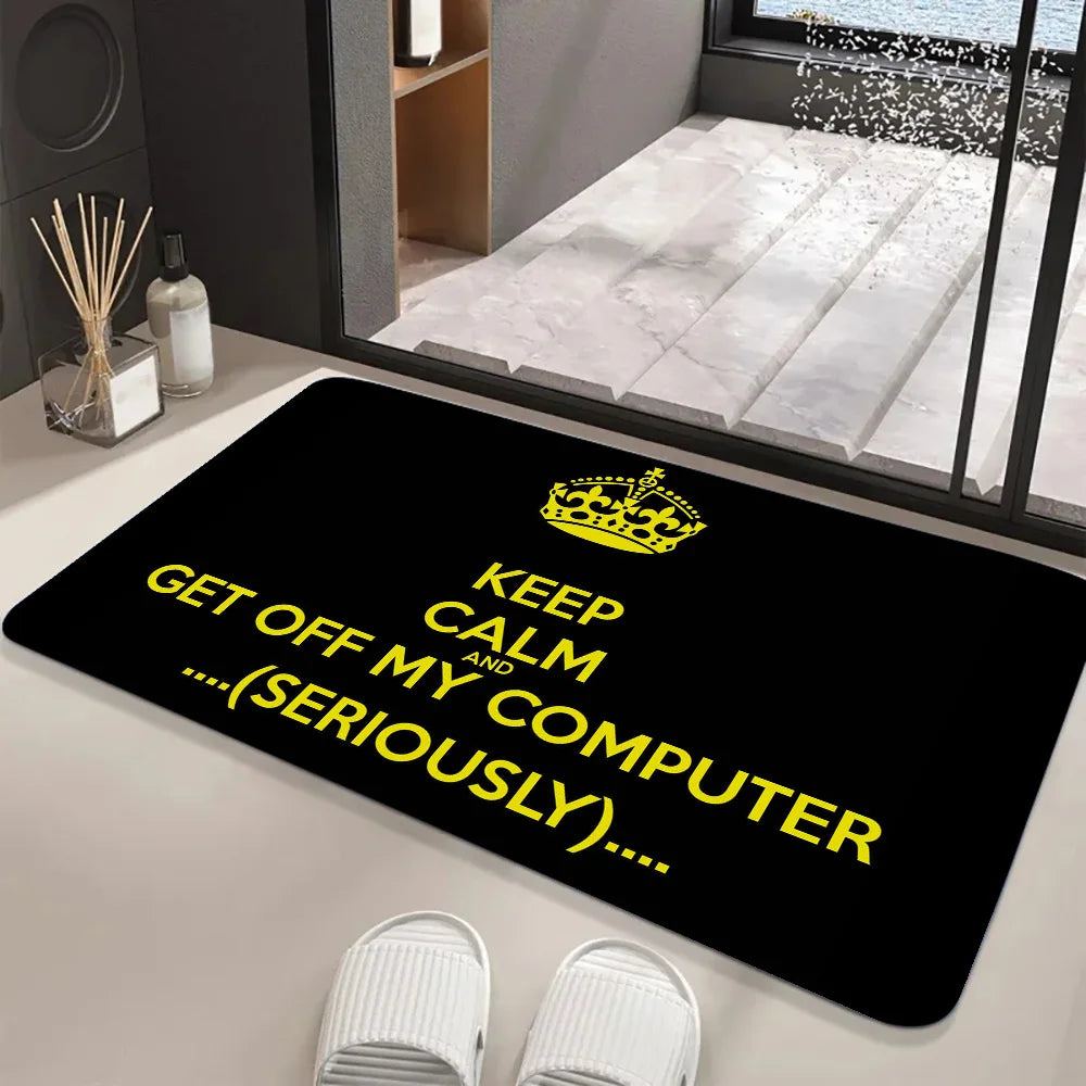 Keep Off Area Rugs Floor Mat Black and White Carpet Door Mat Rug for Bed Sofa Decoration Protect Your Personal Space 40x60cm