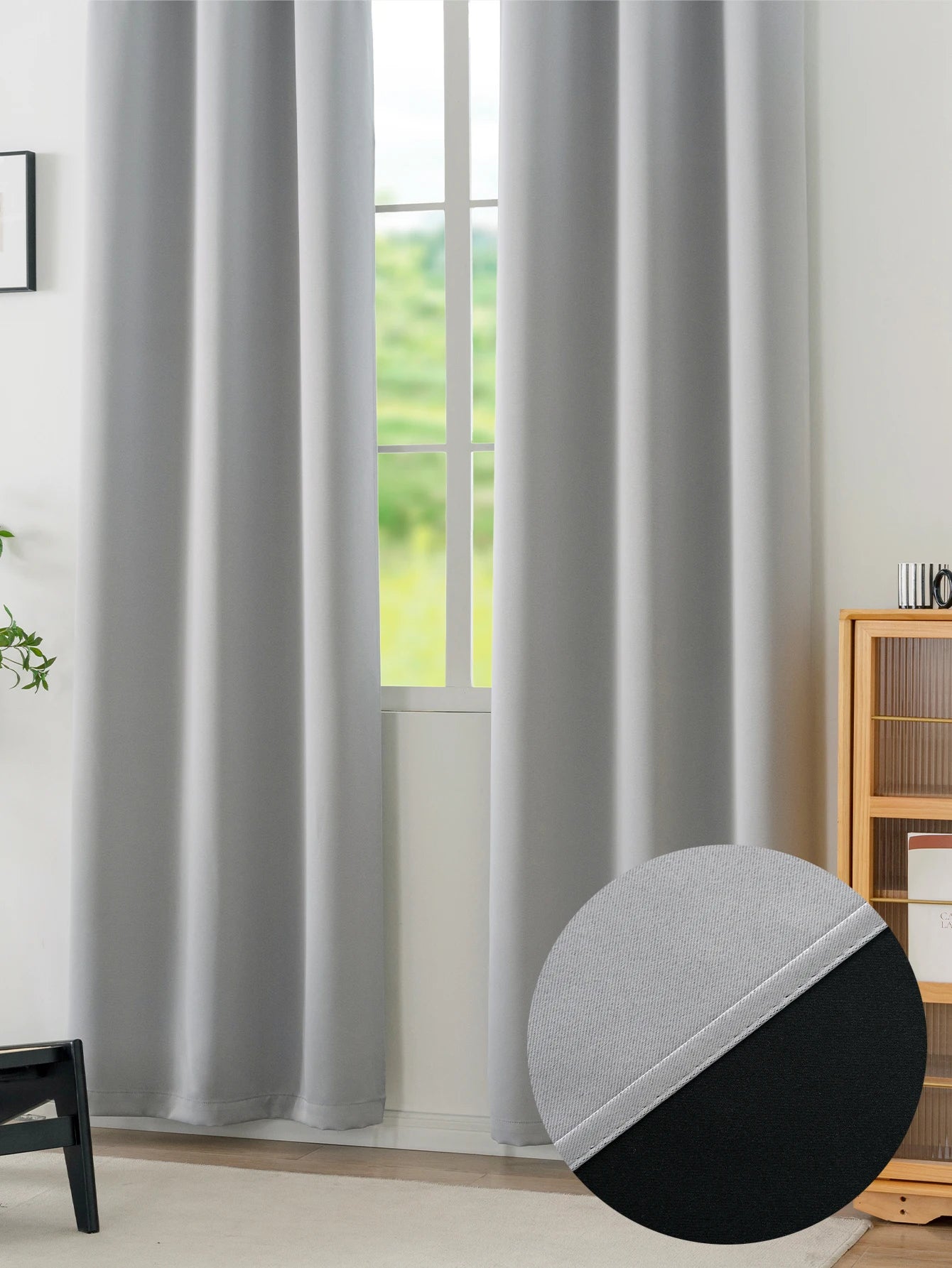 1pcs minimalist style solid color insulation and sun protection curtains suitable for bedrooms, living rooms, balconies