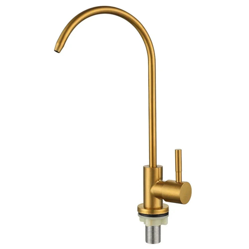 Kitchen Filtered Faucet Stainless Steel Direct Purifier Direct Drinking Tap Single Cold Water Sink Faucet Gold Water Faucet