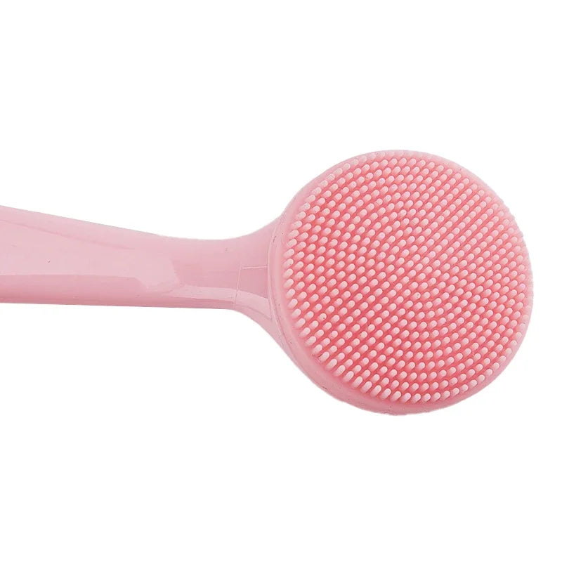 Double Sided Silicone Facial Cleanser Brush Soft Hair Face Massage Wash Brush Blackhead Remover Portable Skin Care Tool