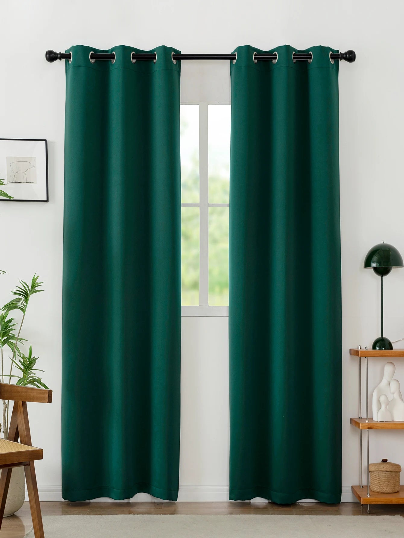 1pcs minimalist style solid color insulation and sun protection curtains suitable for bedrooms, living rooms, balconies