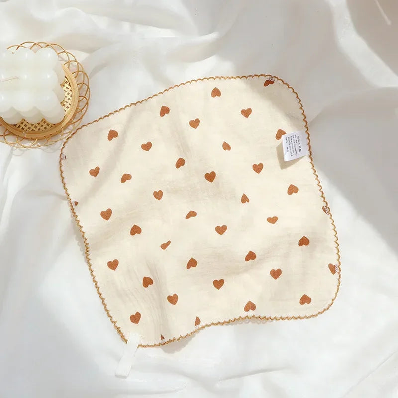 Cotton Baby Face Towel Newborn Baby Items 4 Layer Muslin Baby Bibs Handkerchief Soft Saliva Towel Triangle Feeding Burp Cloths