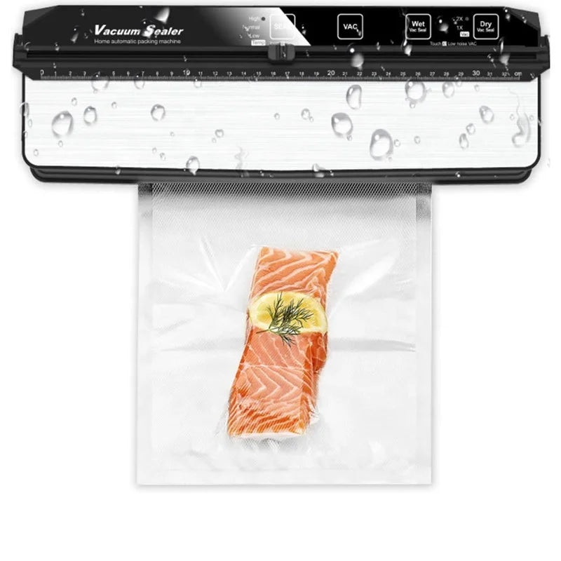 Electric Home Professional Food Vacuum Sealer Machine Widen Double Pump Thermal Sealing for Foods Preservation with Storage Bags