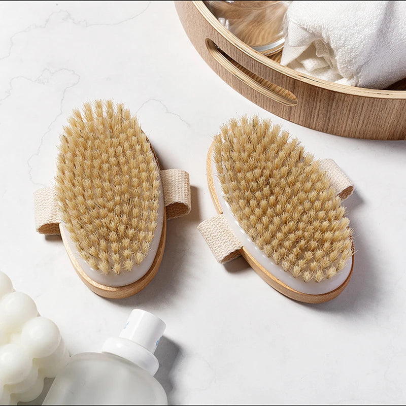 1 Pcs Wet Dry Skin Body Natural Bristle Brush Soft SPA Brush Bath Massager Home Worldwide Store