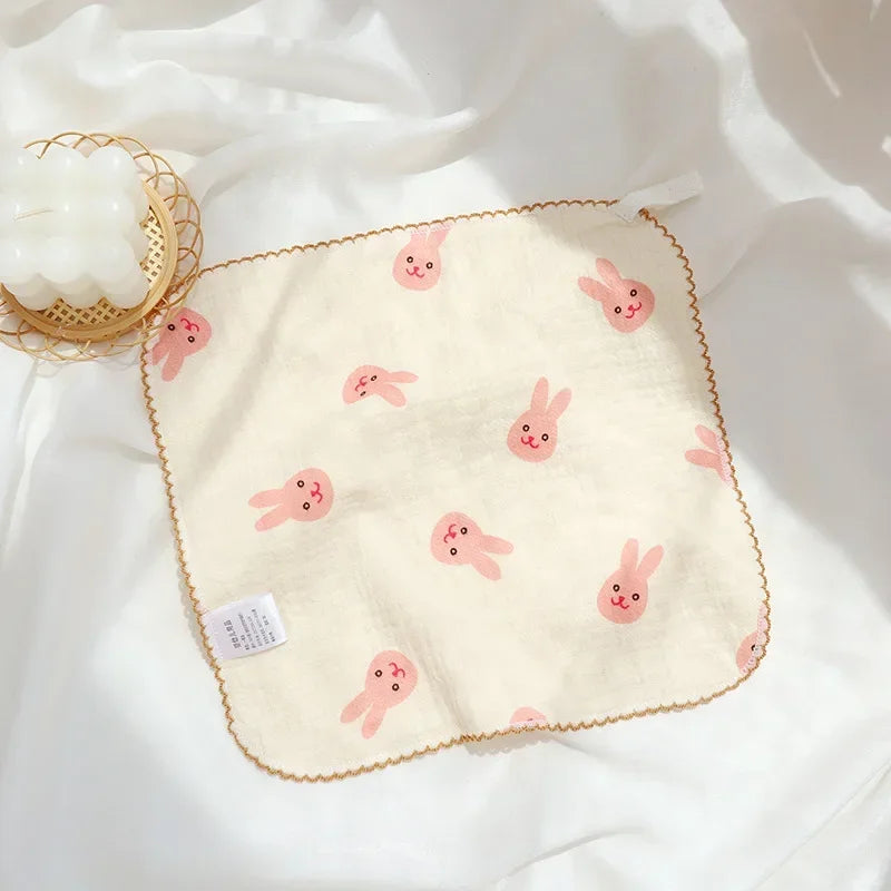 Cotton Baby Face Towel Newborn Baby Items 4 Layer Muslin Baby Bibs Handkerchief Soft Saliva Towel Triangle Feeding Burp Cloths