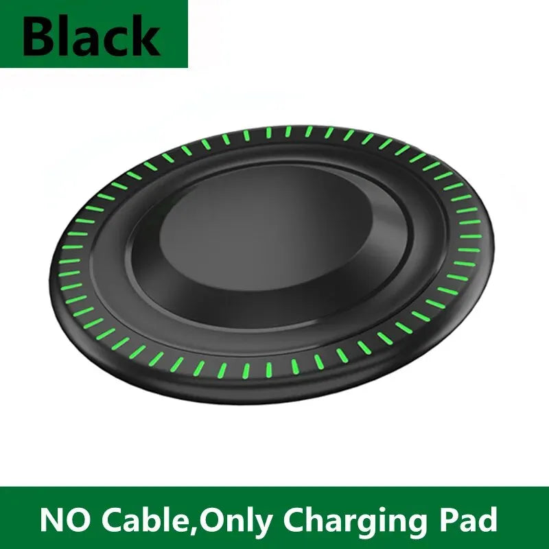 30W Wireless Charger Pad Stand for iPhone 15 14 13 X Samsung Xiaomi Earphone Phone Chargers Induction Fast Charging Dock Station