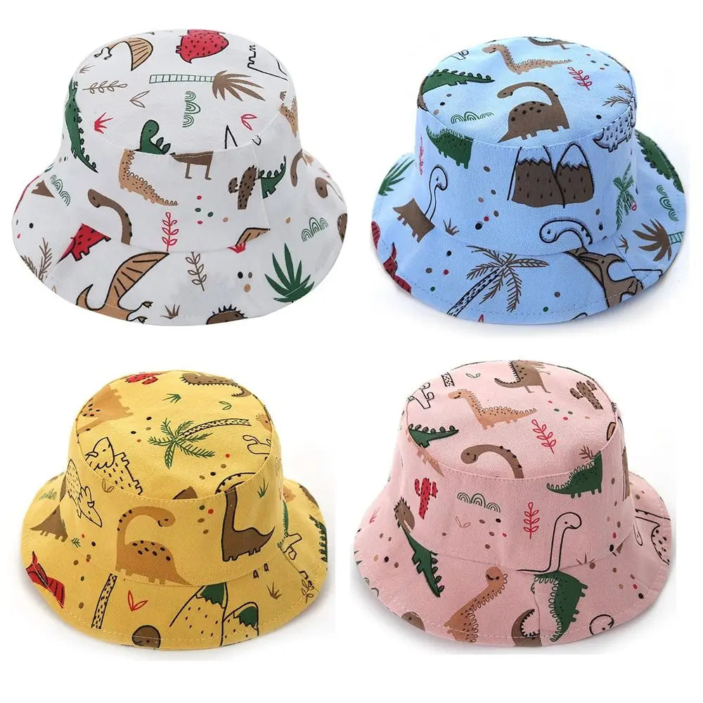 Boy Girl Animal Infant Fisherman Hat Dinosaur Print Baby Bucket Caps Summer Toddler Panama Sun Cap Bonnet