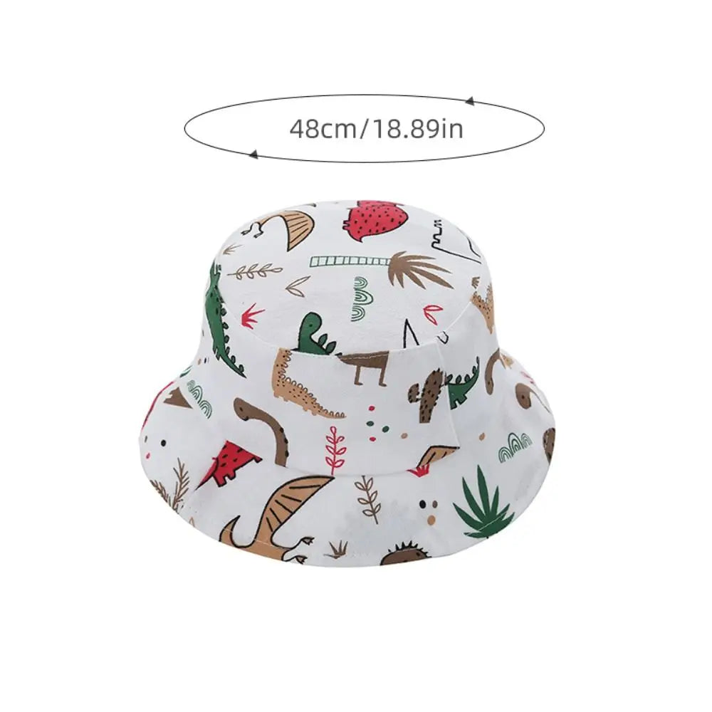 Boy Girl Animal Infant Fisherman Hat Dinosaur Print Baby Bucket Caps Summer Toddler Panama Sun Cap Bonnet