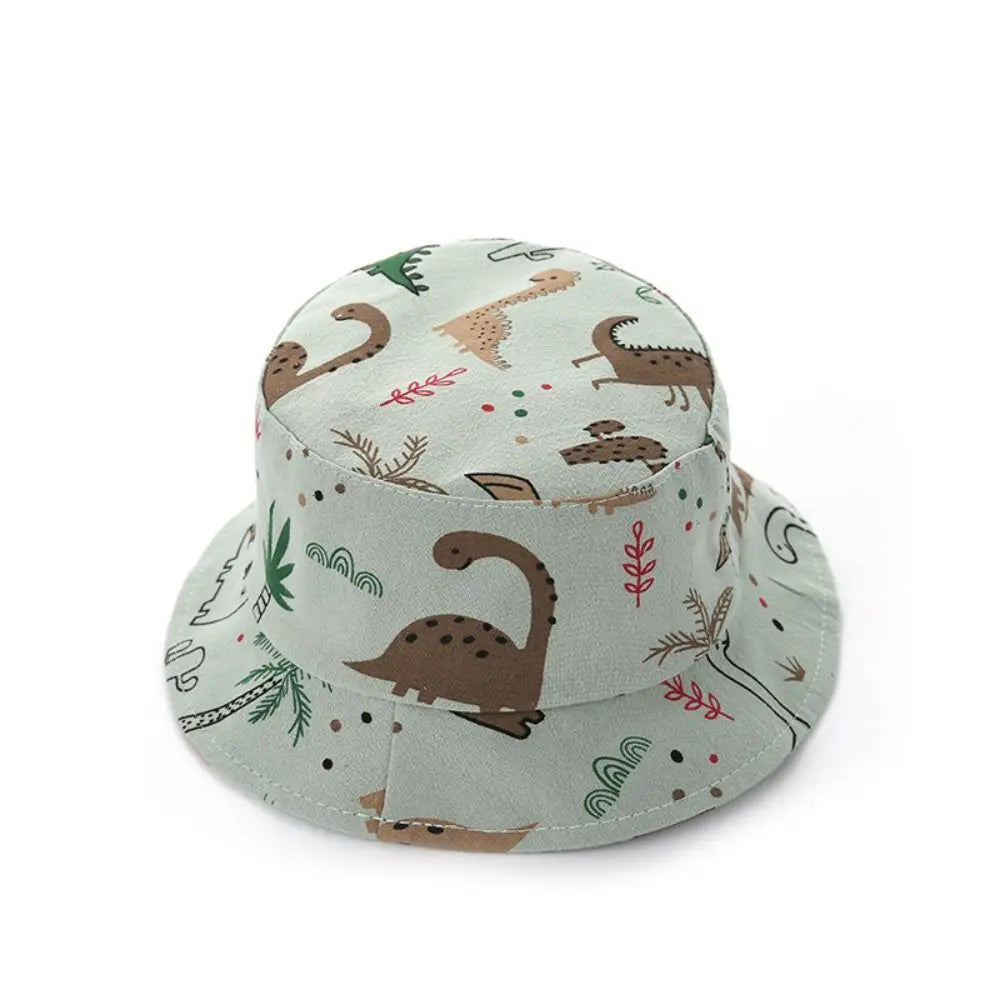 Boy Girl Animal Infant Fisherman Hat Dinosaur Print Baby Bucket Caps Summer Toddler Panama Sun Cap Bonnet