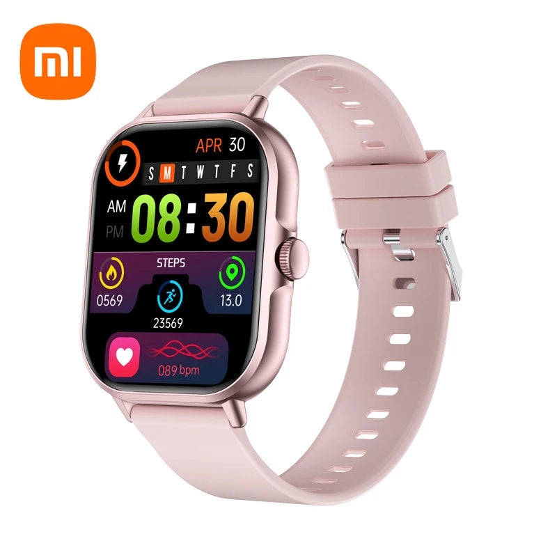 Xiaomi Smart Watch 2025 Android Gift Bluetooth Call Smartwatch 2024 Touch Dial Music Fitness Tracker Sports Watches + Earphone