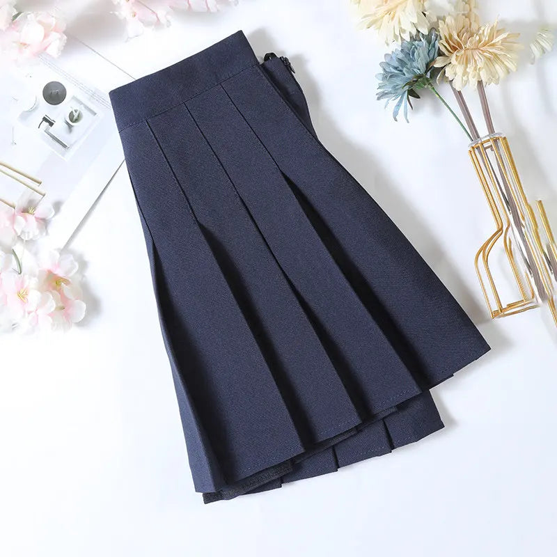 Women's Skirt With Shorts Spring Korea Style Clothes Brown A Line High Waist Y2k Mini saias Summer Black Pleated Skirt For Girls