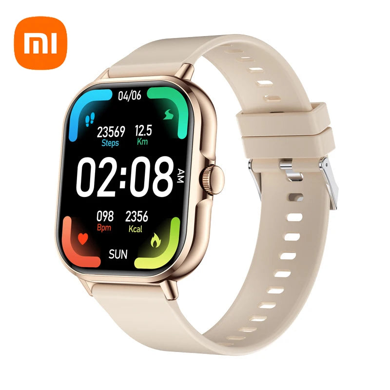 Xiaomi Smart Watch 2025 Android Gift Bluetooth Call Smartwatch 2024 Touch Dial Music Fitness Tracker Sports Watches + Earphone