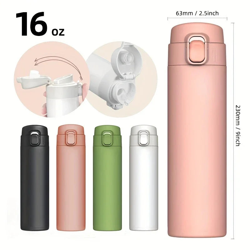 Xiaomi 16 oz Thermos Cup 304 Durable Stainless Steel Bottle for Hot and Cold Drinks Car Office Camping Travel Mug Birthday Gift