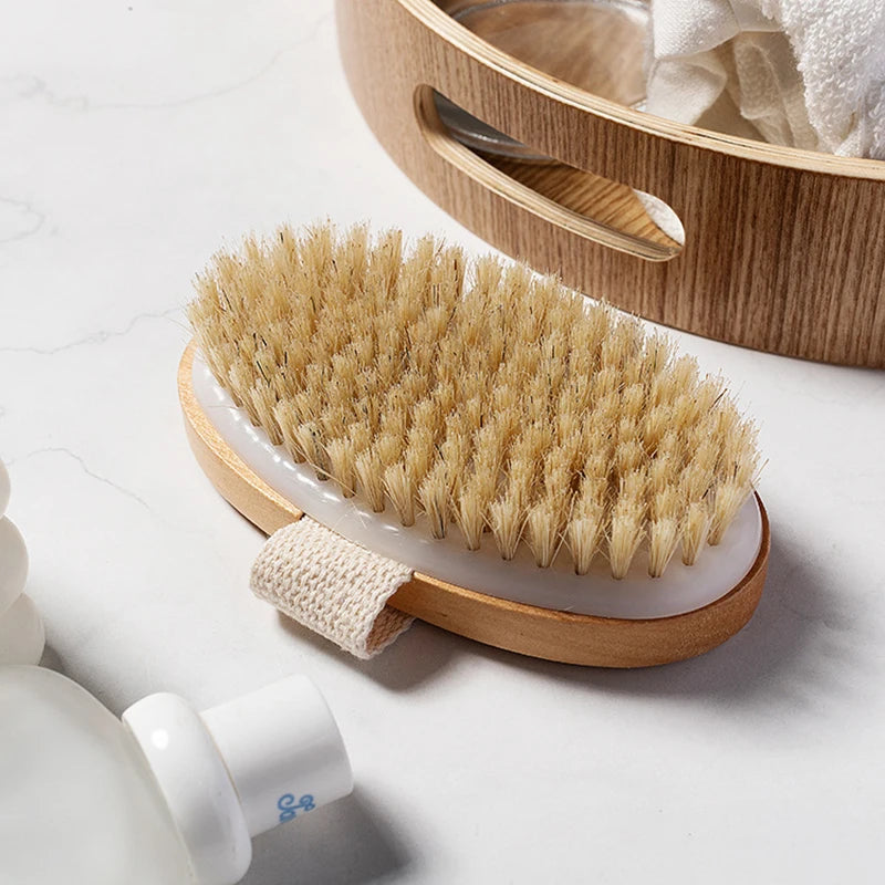 1 Pcs Wet Dry Skin Body Natural Bristle Brush Soft SPA Brush Bath Massager Home Worldwide Store