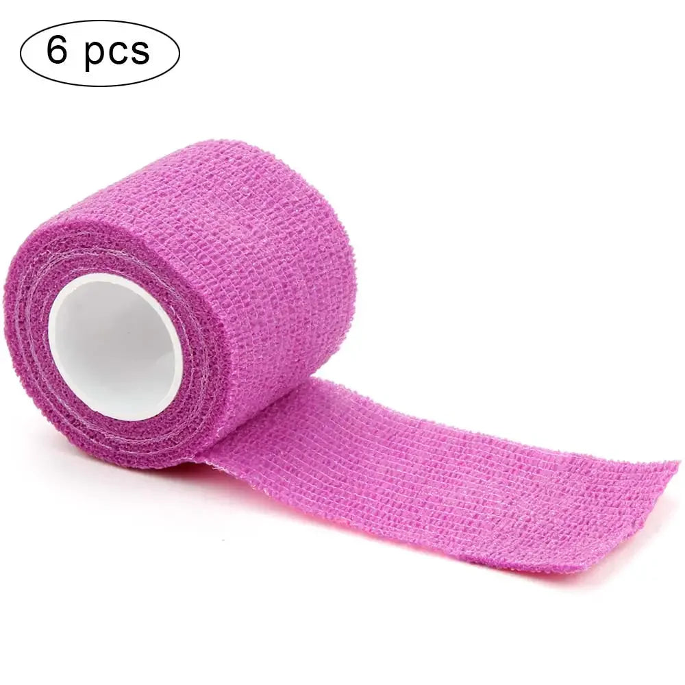 6Pcs Tattoo Disposable Bandage Sport Cover Wrap Tape Self Adhesive Elastic Bandage Tape Tattoo Permanent Makeup Accessories